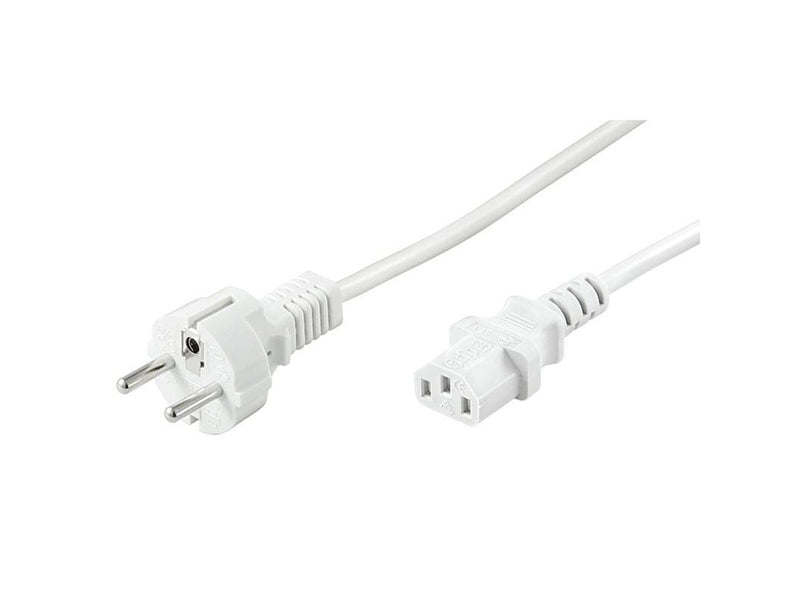 Pro Strom Kabel C13 - Weiß - 1.5m