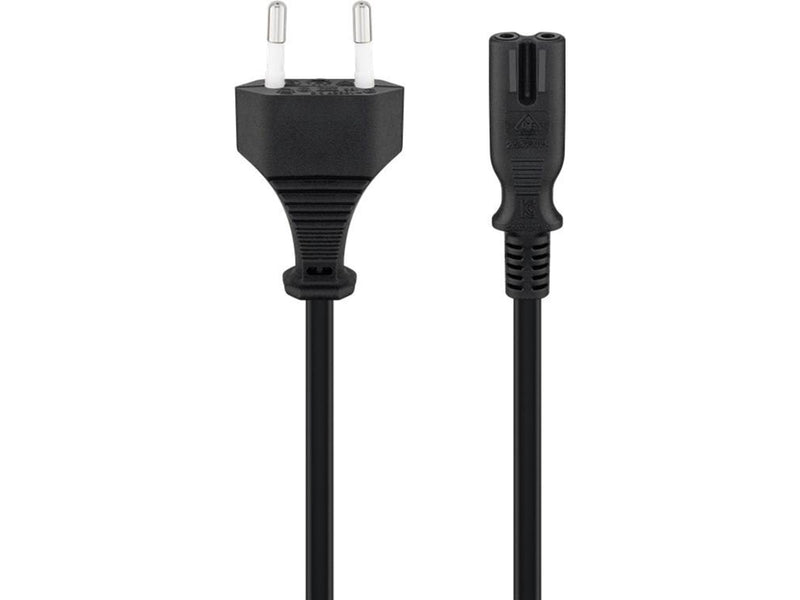 Pro Stromkabel C7 (2 pins) - Schwarz - 0.5m - Gerade