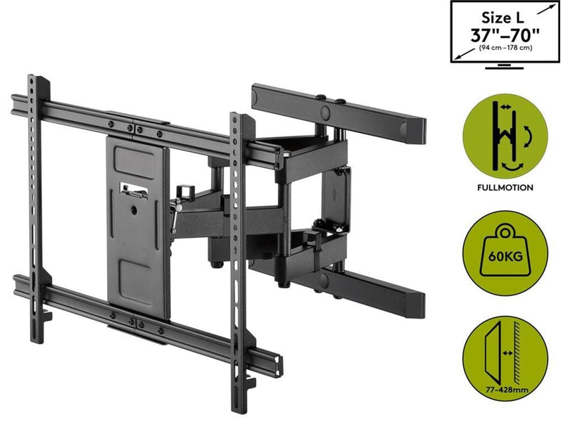 Pro TV wall mount FULLMOTION (L) black - Max - recommended for