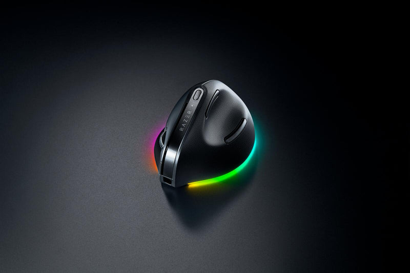 Razer Pro Click V2 Vertical Maus Universal rechts RF Wireless + Bluetooth + USB Type-C Optisch 30000 DPI