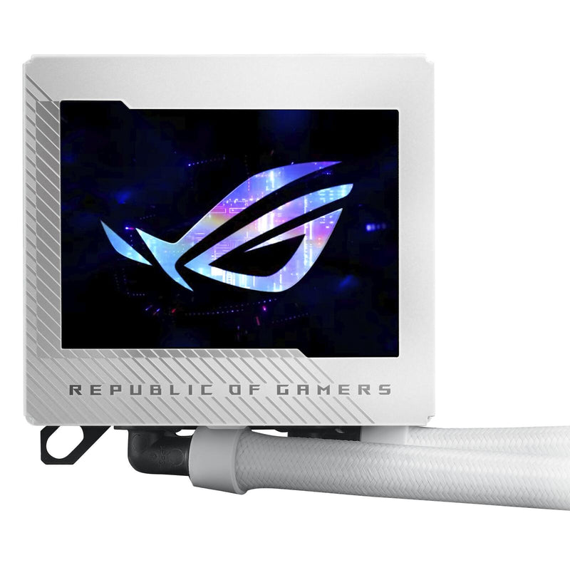 ASUS ROG Ryujin III 360 ARGB White Edition All-in-One Flüssig CPU-Kühler (3,5 Zoll LCD, Asetek-Pumpe der 8. Generation,