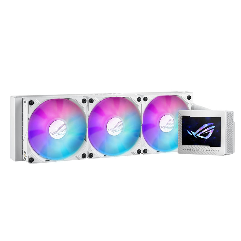 ASUS ROG Ryujin III 360 ARGB White Edition All-in-One Flüssig CPU-Kühler (3,5 Zoll LCD, Asetek-Pumpe der 8. Generation,