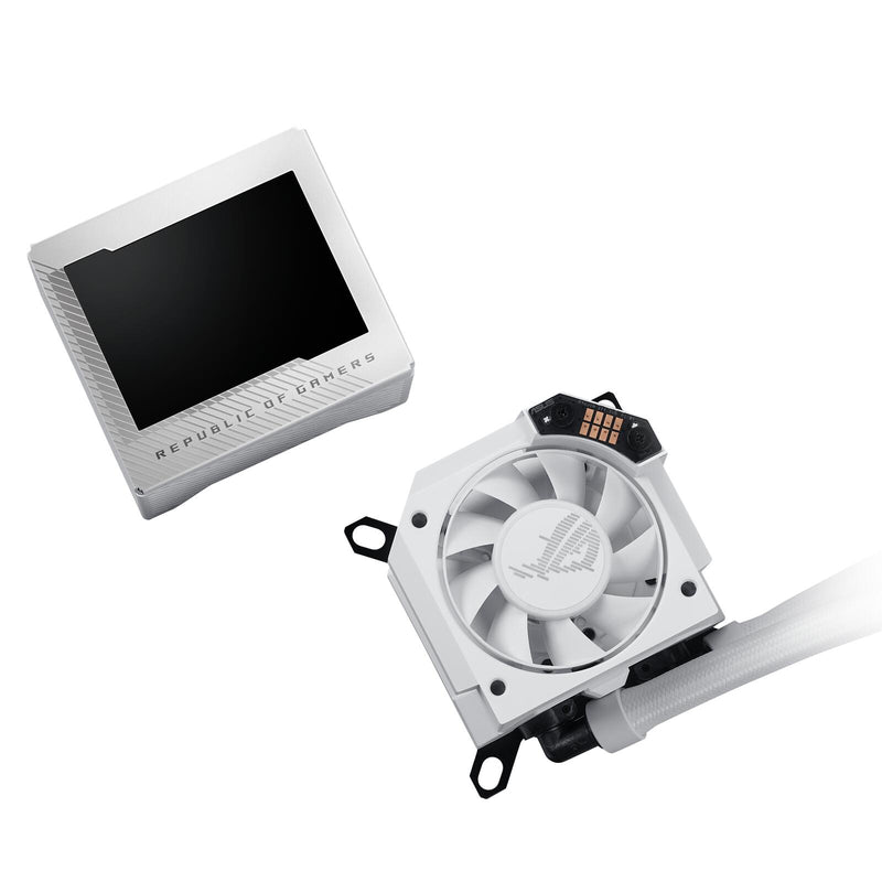 ASUS ROG Ryujin III 360 ARGB White Edition All-in-One Flüssig CPU-Kühler (3,5 Zoll LCD, Asetek-Pumpe der 8. Generation,