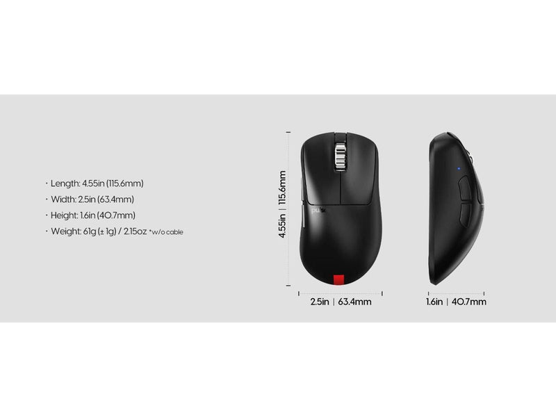 Pulsar Bundle - Xlite V4 eS Mini + ParaBrake XL v2 Mousepad - Gaming Maus (Schwarz)