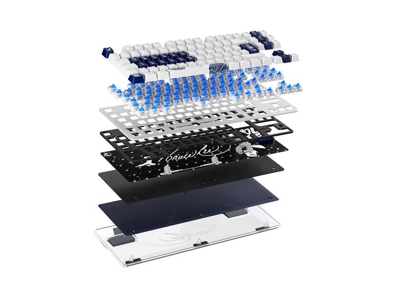 Pulsar PCMK 3 HE TKL (Bruce Lee 85th edition) - Gaming Tastatur (TKL) - 80% - Nordic ISO - Weiss