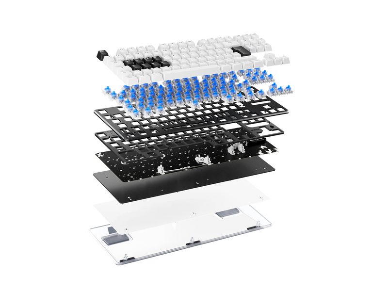 Pulsar PCMK 3 HE TKL - Gaming Tastatur (TKL) - 80% - ISO - Weiss