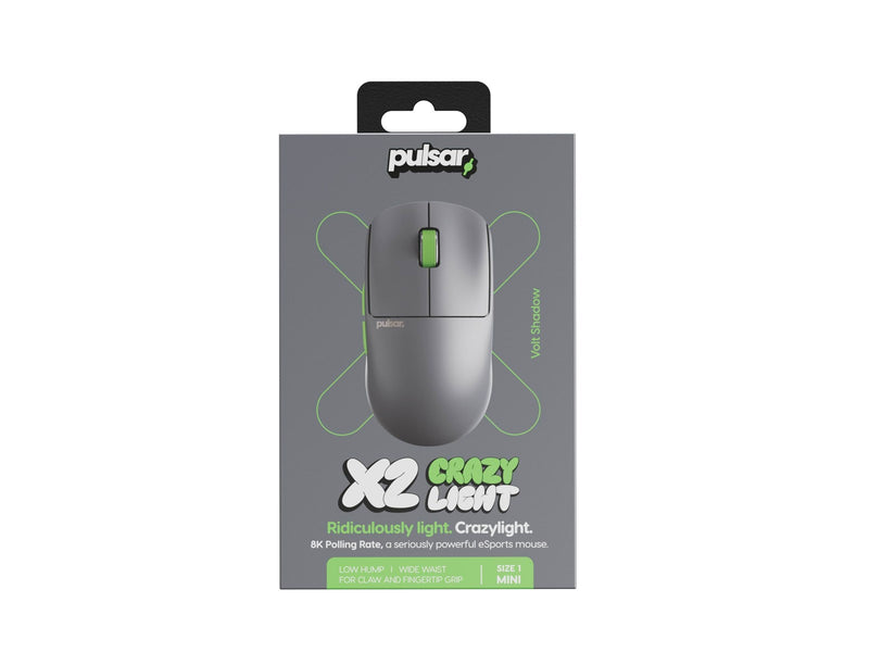 Pulsar X2 CrazyLight Mini Wireless (Volt Shadow) - Gaming Maus (Grau)