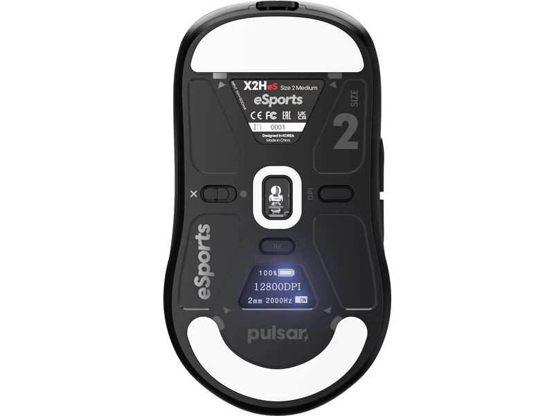 Pulsar X2H V3 eS Medium Wireless - Gaming Maus (Schwarz)