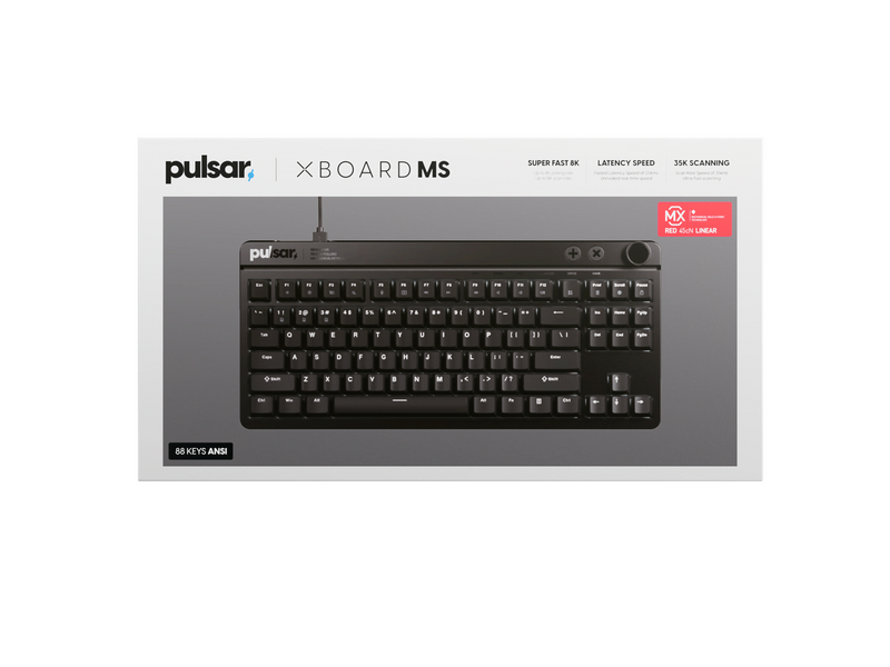 Pulsar Xboard MS TKL (ANSI) - Gaming Tastatur (TKL) - 80% - Englisch (US) - Schwarz