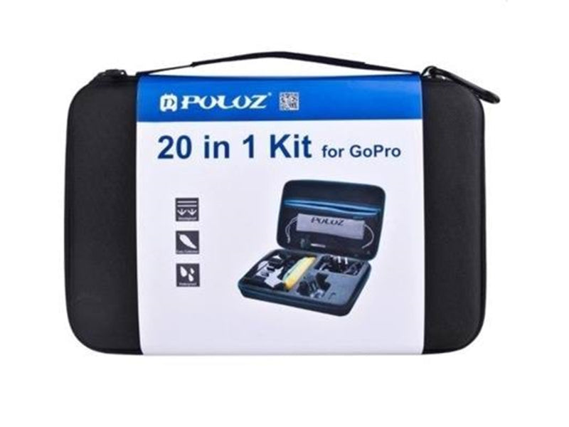 Puluz 20 in 1 Accessories Ultimate Combo Kits for sports cameras PKT11
