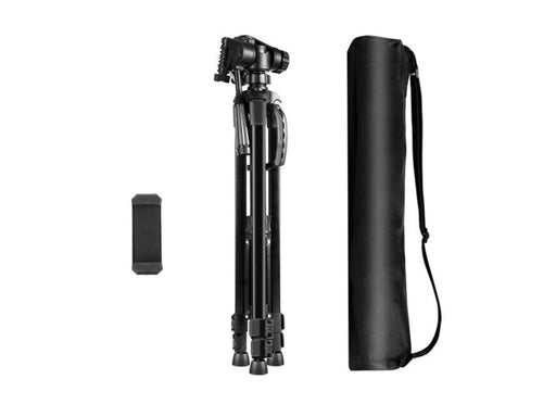 Puluz Aluminum Live Selfie Tripod with 3D Head and Phone Holder (Black)