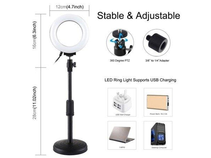 Puluz Ring LED lamp with adjustable base