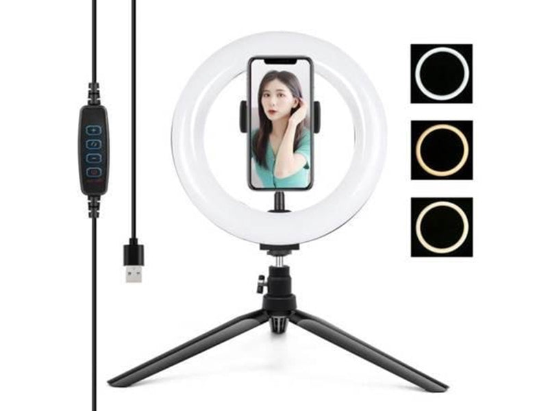 Puluz Tripod Mount with 20cm LED Ring Vlogging