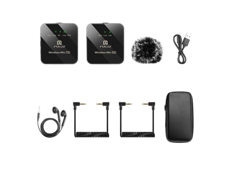 Puluz Wireless Lavalier Microphone 2 TX + 1 RX