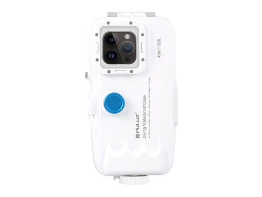 Puluz plastic waterproof case for iPhone 14 Plus/Pro Max/13 Pro Max/12 Pro Max/11 Pro Max (white)