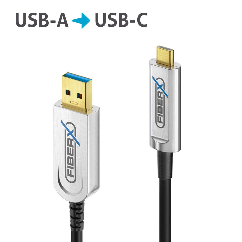 FiberX Serie - USB 3.1 Glasfaser Kabel - USB-A USB-C - 10m