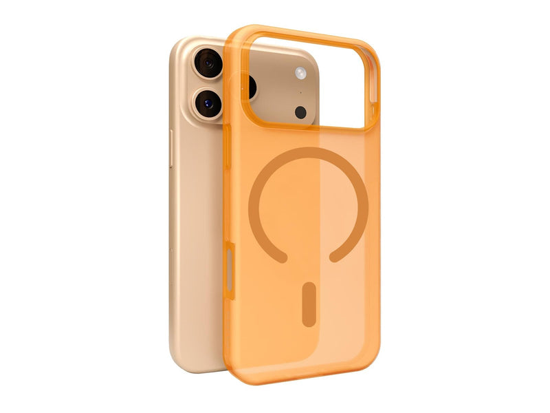 Puro Daylight Magsafe Compatible Silicone Case for iPhone 17 Pro - Translucent Orange