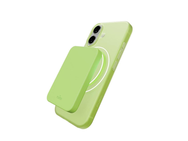 Puro Daylight Magsafe Compatible Silicone Case for iPhone 17 - Translucent Green