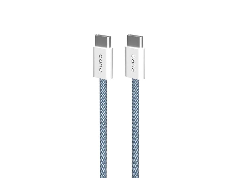 Puro Fabrik 60W USB-C - USB-C Cable 1.5m - Blue