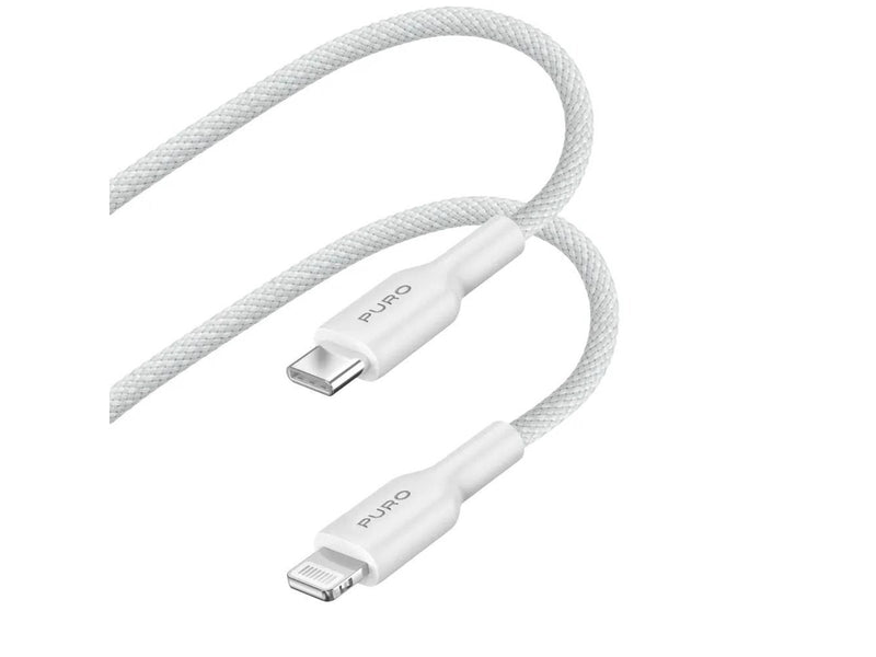 Puro Fabrik USB-C - Lightning Cable with MFI 1.2m - White