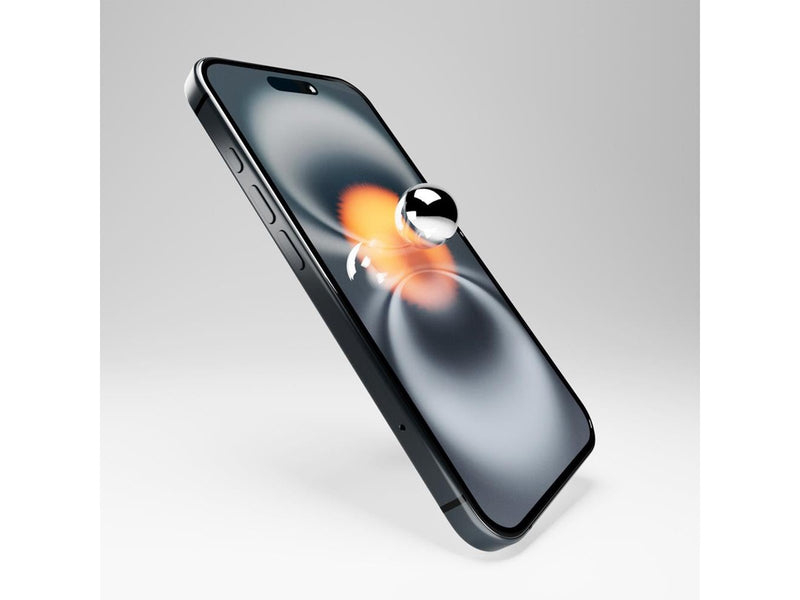 Puro Flexible Glass D3O Hybrid Glass with Black Frame for iPhone 16 Plus / iPhone 15 Pro Max / iPhone 15 Plus