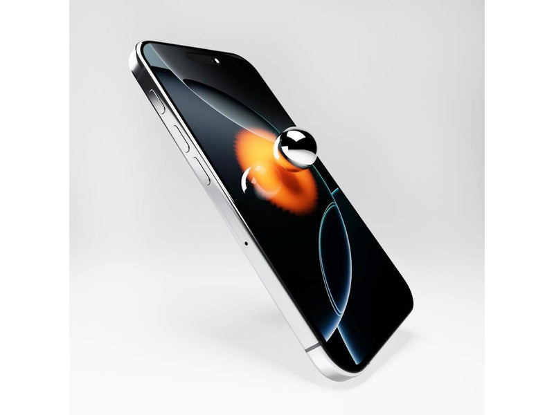 Puro Flexible Glass D3O hybrid glass with black frame for iPhone 16 Pro Max