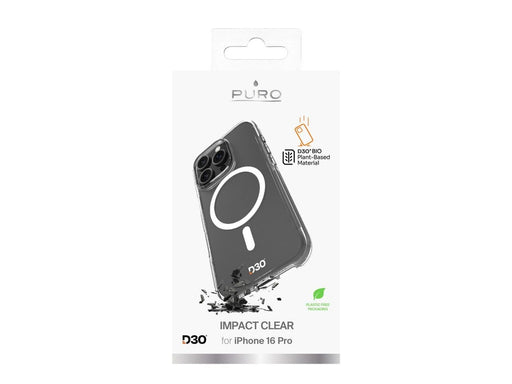 Puro Impact Clear D3O MagSafe Silicone Case for iPhone 16 Pro - Transparent