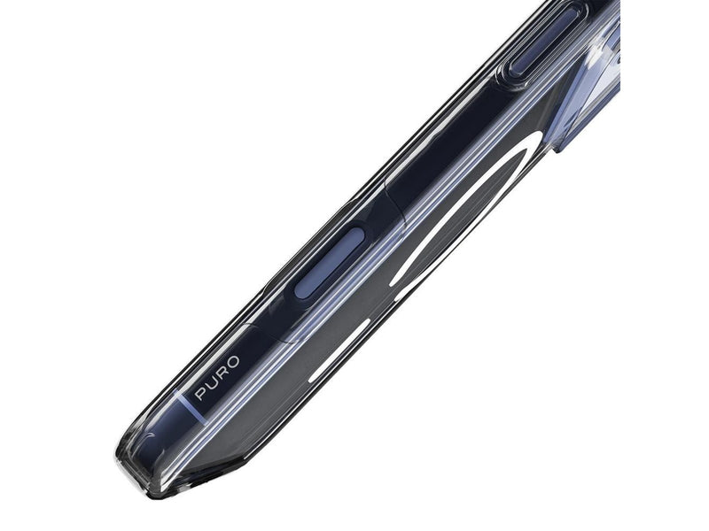 Puro Impact Clear D3O TPU+PC Case Compatible with MagSafe for iPhone 17 Pro Max - Transparent