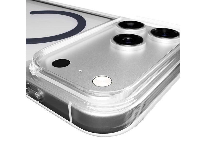 Puro Lite Mag TPU+PC Case Compatible with MagSafe for iPhone 17 Pro Max - Transparent with Blue Ring