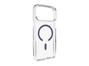 Puro Lite Mag TPU+PC Case Compatible with MagSafe for iPhone 17 Pro Max - Transparent with Blue Ring