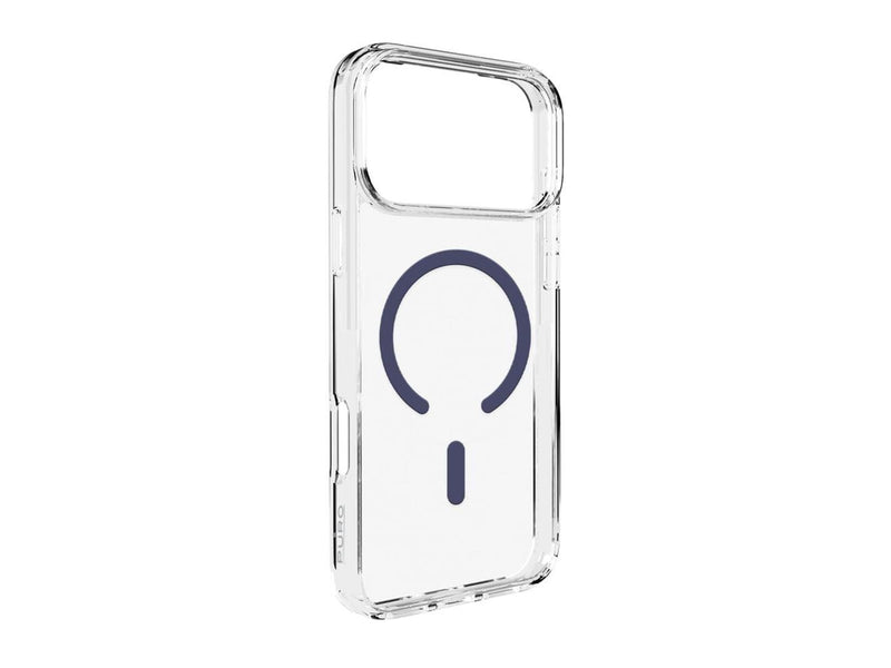 Puro Lite Mag TPU+PC Case Compatible with MagSafe for iPhone 17 Pro Max - Transparent with Blue Ring