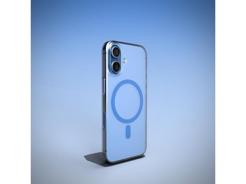 Puro Lite Mag TPU+PC Case Compatible with MagSafe for iPhone 17 - Transparent with Blue Ring