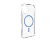 Puro Lite Mag TPU+PC Case Compatible with MagSafe for iPhone 17 - Transparent with Blue Ring