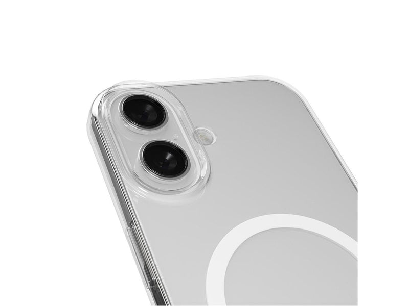 Puro Lite Mag TPU+PC Case Compatible with MagSafe for iPhone 17 - Transparent with White Ring