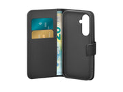 Puro PU Leather Booklet Case with Flap and Wallet for Samsung Galaxy S25+ - Black