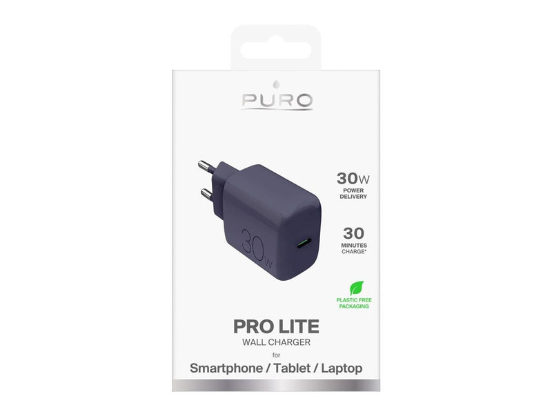 Puro  Pro Lite 30W USB-C AC Charger - Grey