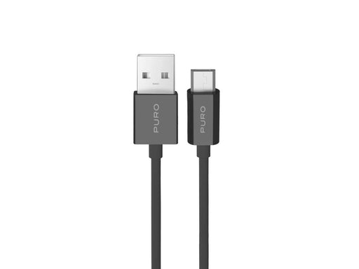 Puro TPE 12W USB-A - microUSB 1m Cable - Black