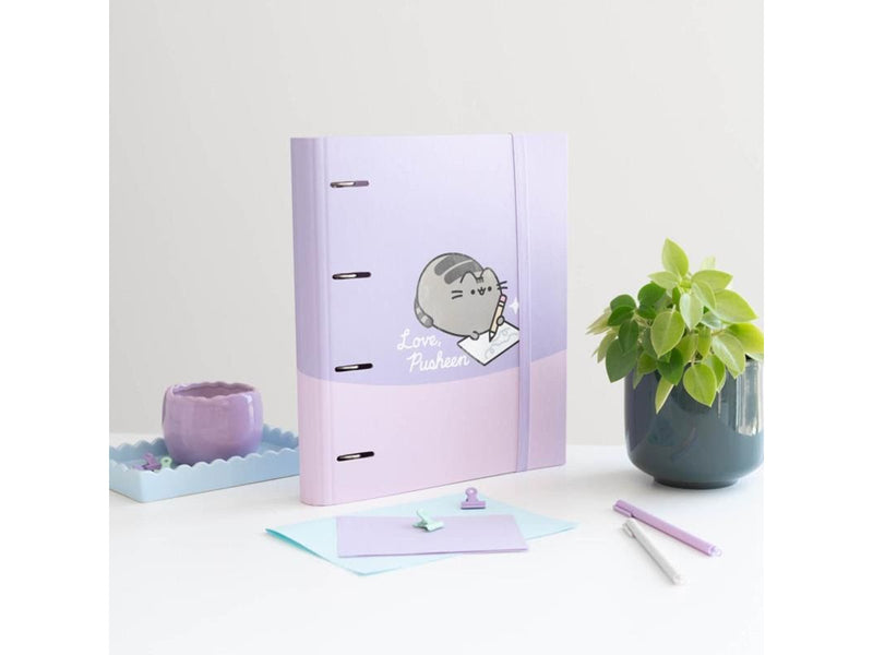 Pusheen - A4 binder from the Moments collection - 4 rings elastic band