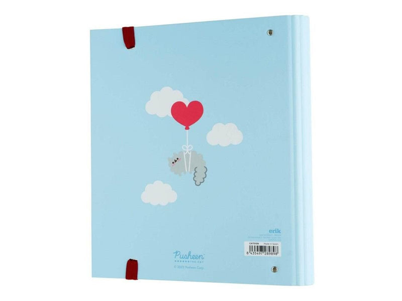 Pusheen - A4 binder from the Purrfect Love collection with sheets - 4 rings elastic band