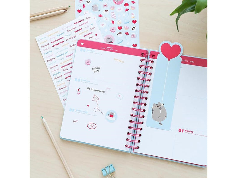 Pusheen - Calendar / Weekly Planner 2023/2024 from the Purrfect Love collection - 14.8 x 21 cm