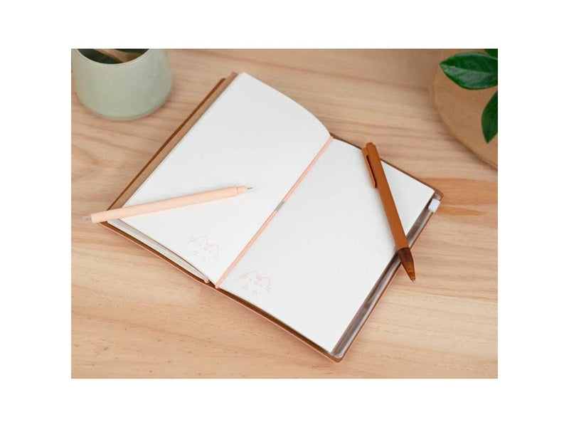 Pusheen – Leather Travel Notebook B6 - Pink