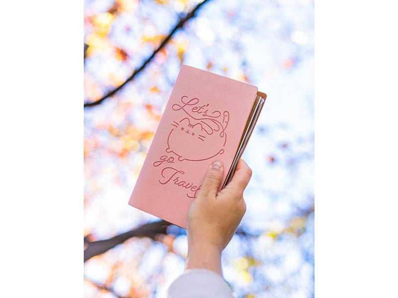 Pusheen – Leather Travel Notebook B6 - Pink