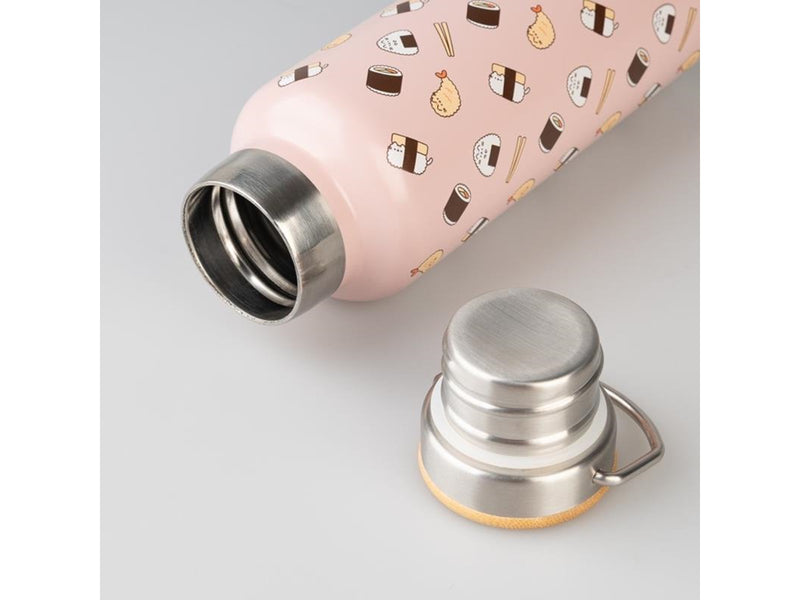 Pusheen - Stainless steel thermal bottle with handle from the Sushi Roll collection 500 ml
