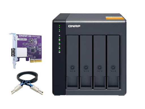 QNAP TL-D400S 4-Bay High-performance desktop SATA 6Gbps JBOD storage enclosure + QXP PCIe card