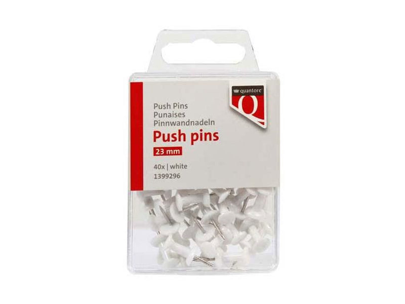 Quantore - Pushpins White 40 pcs.