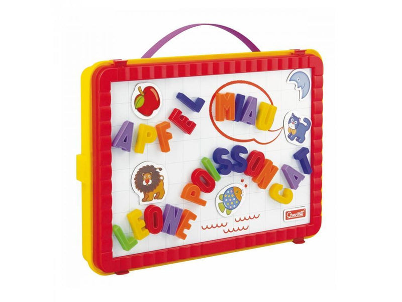 Quercetti - Magnetic Board Letters in Storage Case
