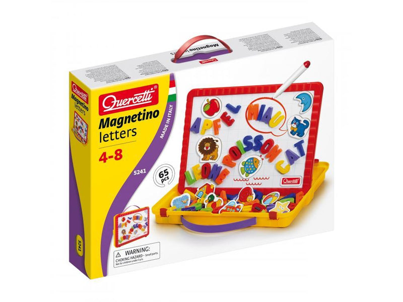 Quercetti - Magnetic Board Letters in Storage Case