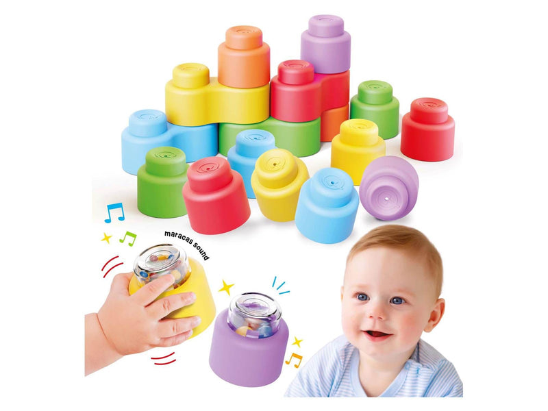 Quercetti - Momy Soft Building Blocks with Sound 18 pcs.