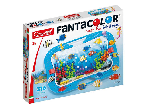 Quercetti - Ocean Fun Fish & Pegs Insert Mosaic 316 pcs.