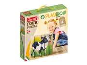 Quercetti PlayBio Four Wooden Puzzles: Farm Animals